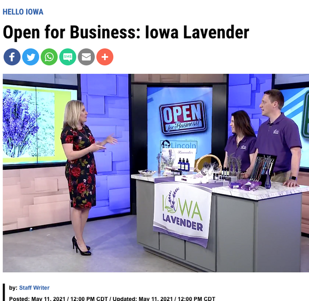 Video: Iowa Lavender on 'Hello Iowa,' WHOTV 13