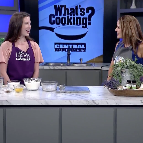 Julia makes Lavender Sugar Cookies on Hello Iowa WHO-TV